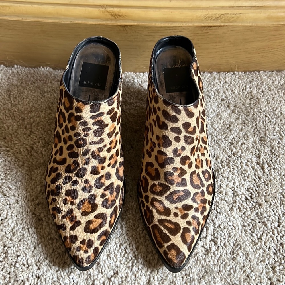 Dolce Vita Mules Leopard Print Mules